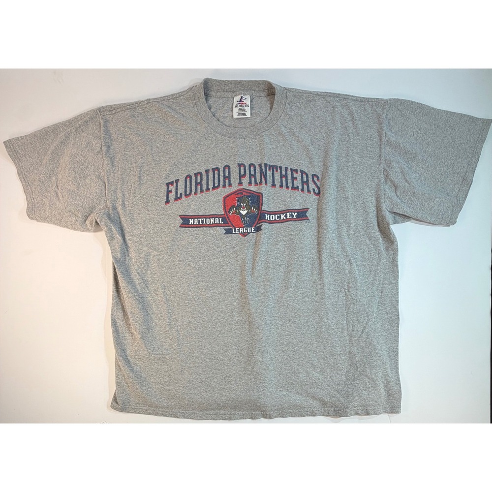Logo Athletic Florida Panthers NHL T-Shirt Mens 3XL Gray Vintage Hockey Tee